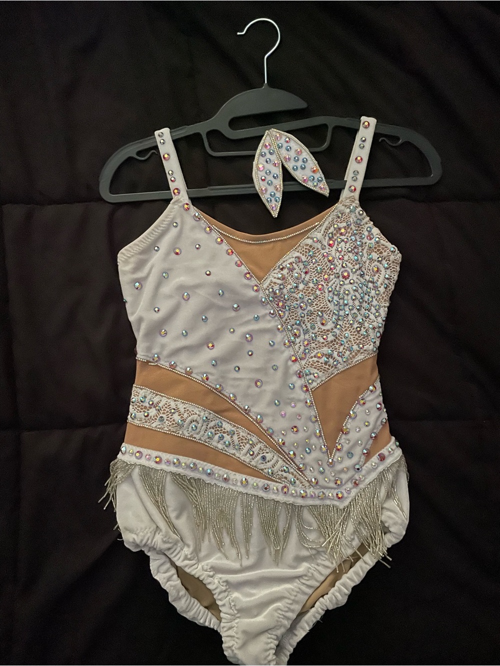 Made by Gorgeous Twirling Costumes-Girls solo white